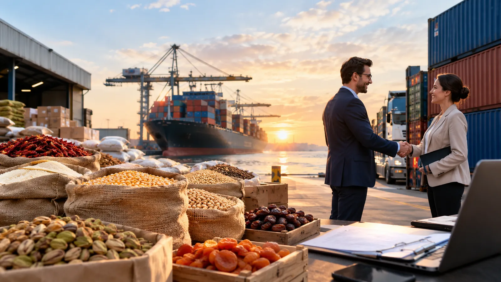 International wholesale food trade connecting buyers and suppliers